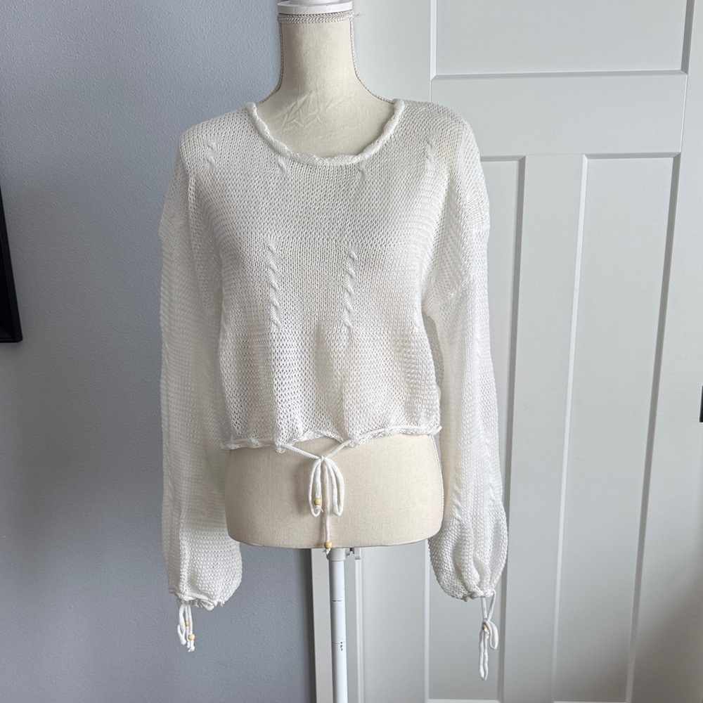 Vici White Knit Swim Coverup